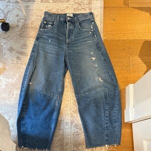 Citizens Of Humanity Distressed Denim Wide Leg Jeans